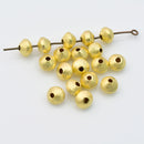 Gold Plated 6mm Bi-cone Saucer Spacer Beads