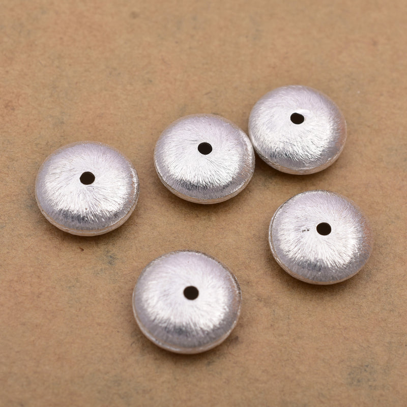 Silver Plated 14mm Saucer Spacer Beads