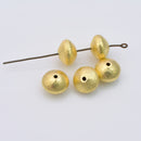 Gold Plated 10mm Bi-cone Saucer Spacer Beads