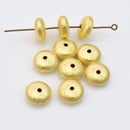 Gold Saucer Spacer Beads For Jewelry Makings 