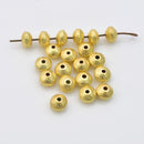 Gold Plated 6mm Bi-cone Saucer Spacer Beads