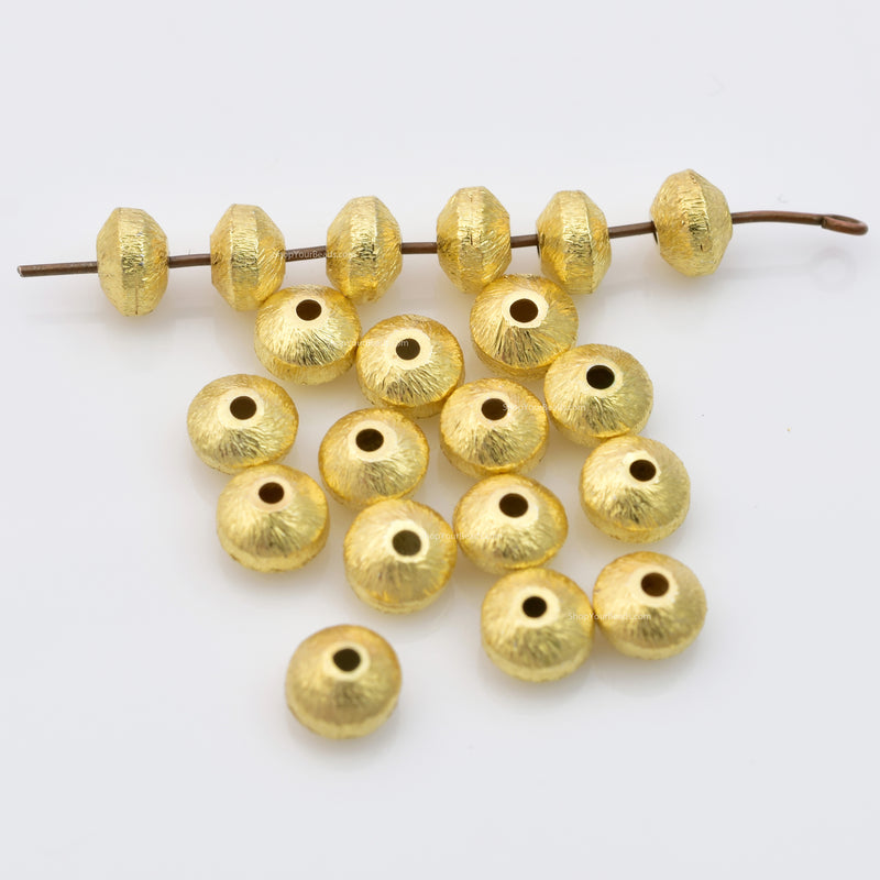 Gold Bicone Spacer Beads For Jewelry Makings 
