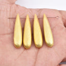 Gold Plated Tear Drop Spacer Beads - 37mm