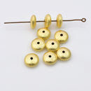Gold Plated 8mm Saucer Spacer Beads