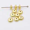 Gold Saucer Spacer Beads For Jewelry Makings 