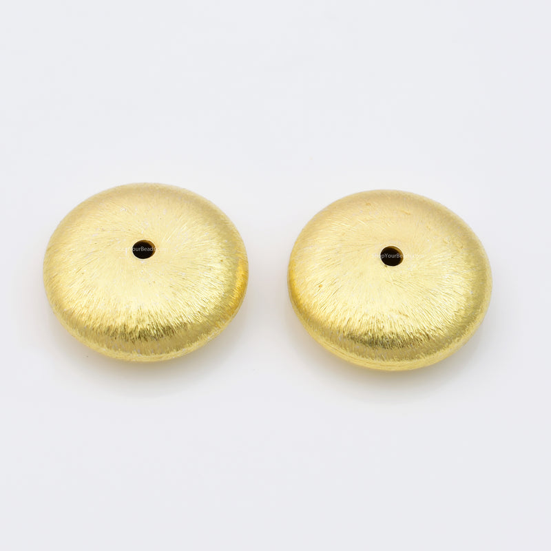 Gold Saucer Beads For Jewelry Makings 