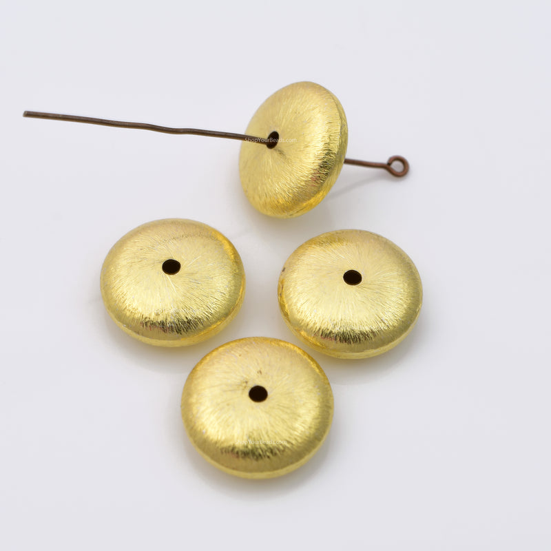Gold Saucer Spacer  Beads For jewelry Makings 