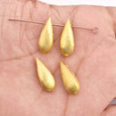 Gold Plated Tear Drop Spacer Beads - 21mm