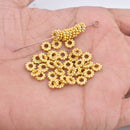 6mm Gold Plated Daisy Heishi Spacer Beads