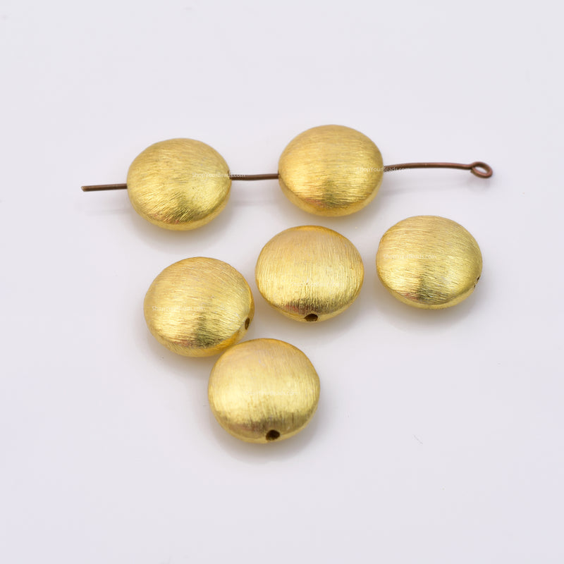 Gold Saucer Beads For Jewelry Makings 