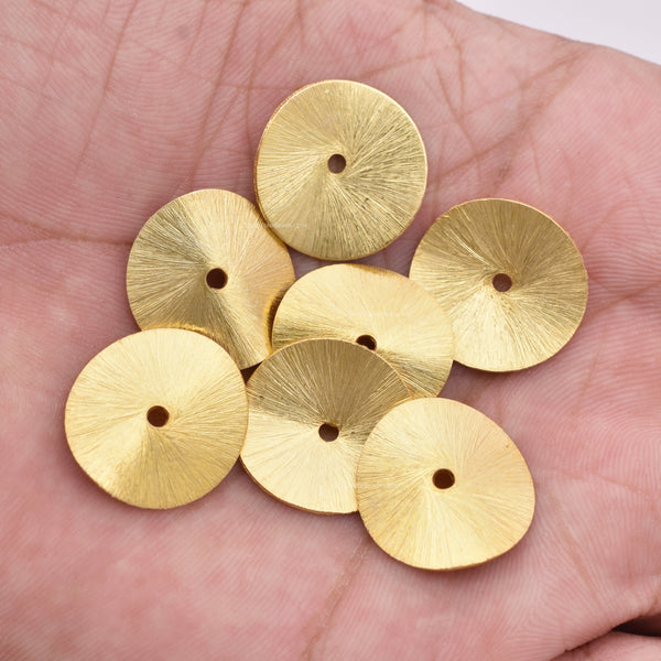 Jewelry Findings Anniversary Brushed Gold Plated Wavy Disc Bead Spacers,  For Jewelry Making at Rs 8/gram in Jaipur