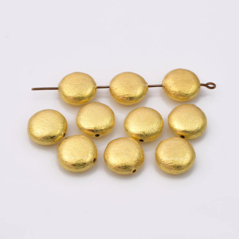 Gold Saucer Spacer  Beads For Jewelry Makings 