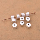 Silver Barrel Cylinder Drum Spacers Beads For Jewelry Makings