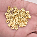 Gold Plated Wavy Disc Spacer Beads - 6mm