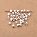 Silver Faceted Diamond Cut Spacer Beads For Jewelry Makings 