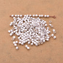 Silver Faceted Diamond Cut Spacer Beads For Jewelry Makings 