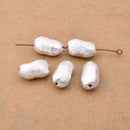 Silver Nugget Bean Shaped Beads Spacers For Jewelry Makings 