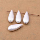 Silver Tear Drop Beads For Jewelry Makings 