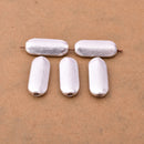 Silver Long flat oblong Spacer Beads For Jewelry Makings 