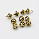 Gold Handmade Bali Spacer Beads For Jewelry Makings 