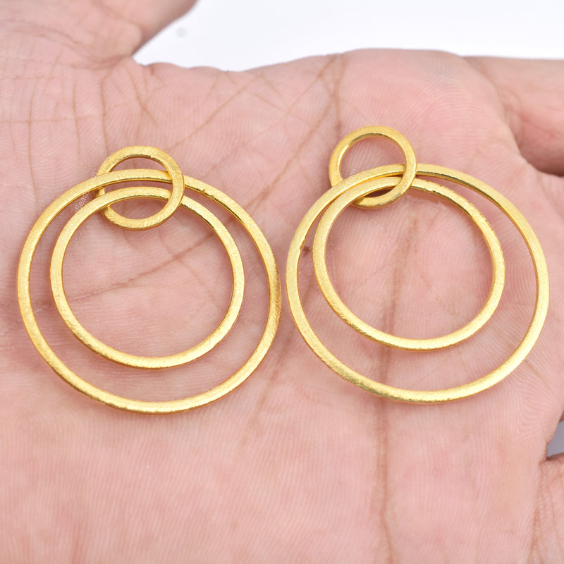 Gold Plated Earring Connectors Charms