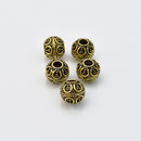 Gold Antique Bali Spacer Round Ball Beads For Jewelry Makings 