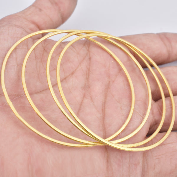 Gold Plated Connector Ring Links - 70mm