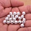 8mm Silver Plated Round Ball Spacer Beads