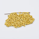 Gold Faceted Diamond Cut Spacer Beads For Jewelry Makings, Tiny Gold Spacers, Gold Plated Wholesale Jewelry