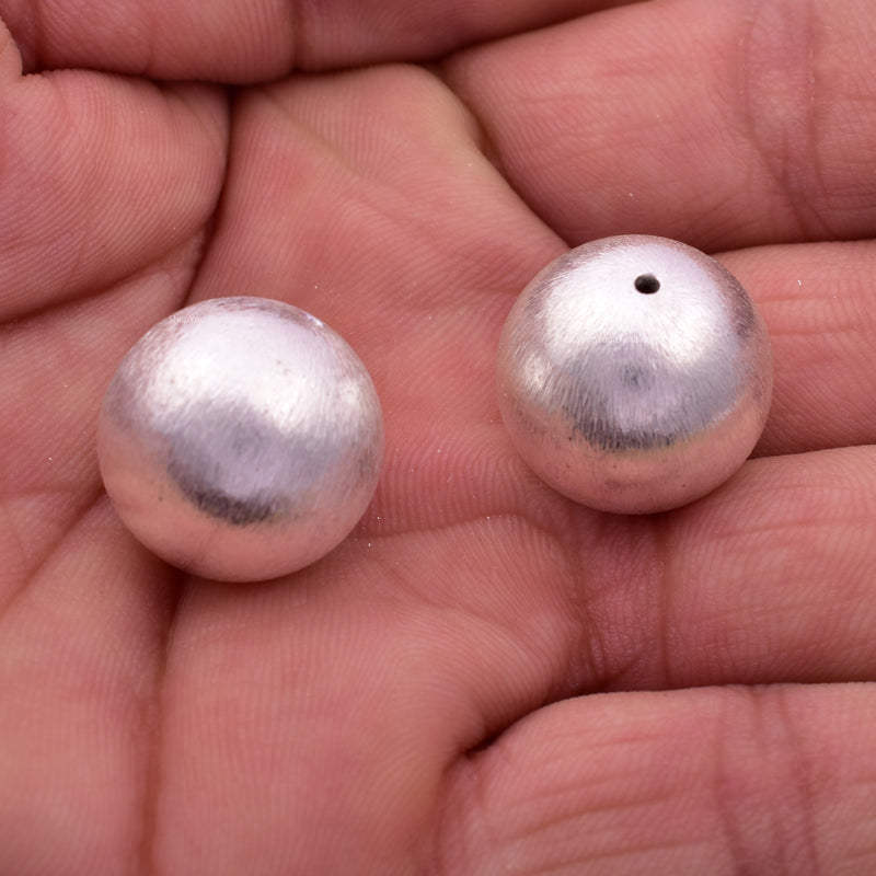 19mm Silver Plated Round Ball Spacer Beads