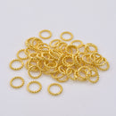 Gold Twisted Jump Rings Connector Links For Jewelry Makings 
