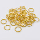 Gold Twisted Jump Rings Connector Links  For Jewelry Makings 