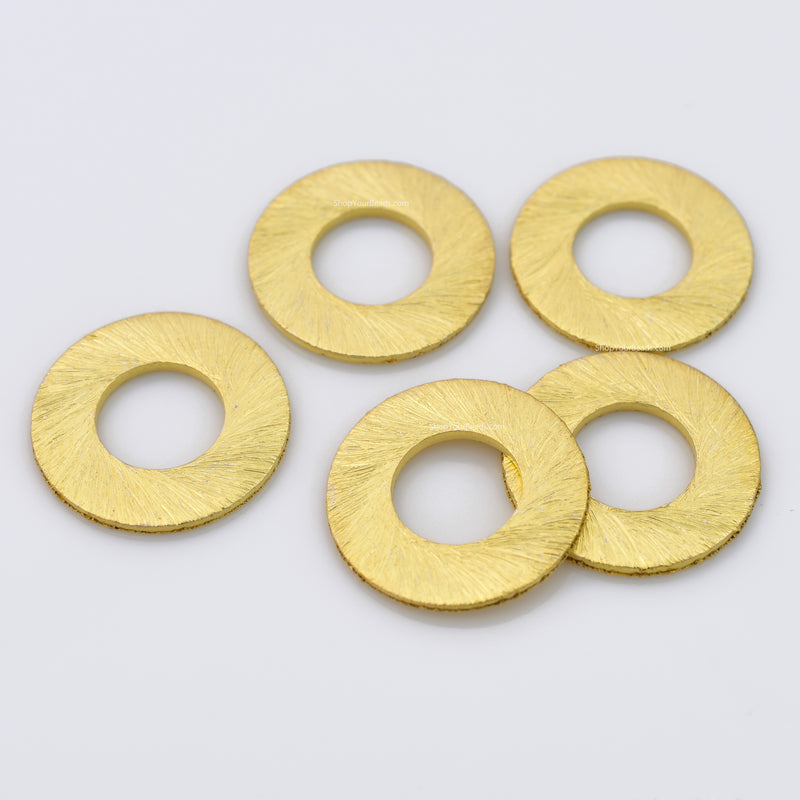 Gold Brushed Washer Circle For Jewelry Makings 