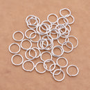 8mm - Silver Plated Open / Split Open Wire Jump Rings