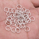 8mm - Silver Plated Open / Split Open Wire Jump Rings