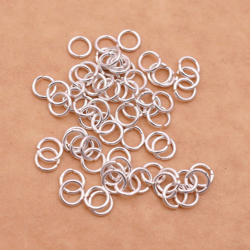 5.5mm Silver Plated Open / Split Wire Jump Rings