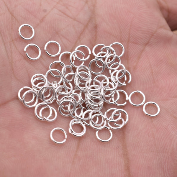 5.5mm Silver Plated Open / Split Wire Jump Rings
