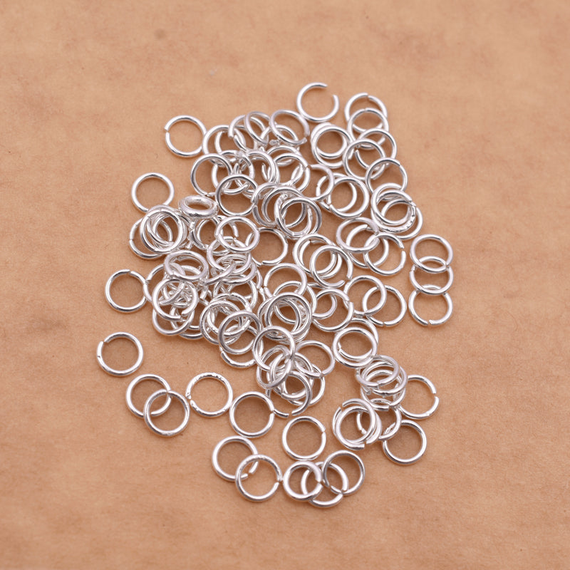 4.5mm - Silver Plated Open / Split Wire Jump Rings