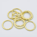 Gold Hammered Washer Circle For Jewelry Makings 
