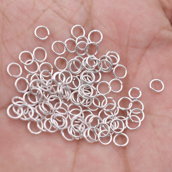 4.5mm - Silver Plated Open / Split Wire Jump Rings