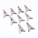Antique Silver Plated Boho Triangular Charms - 20mm