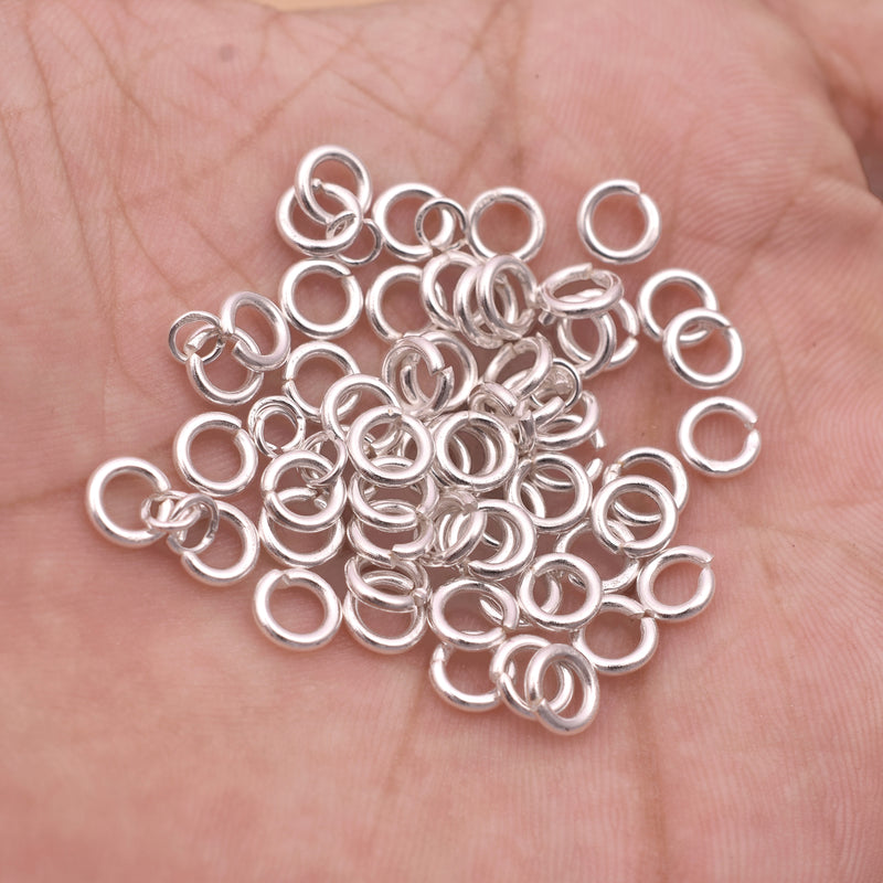 6mm - Silver Plated Open / Split Open Wire Jump Rings