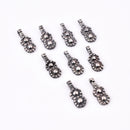 Antique Silver Tribal Geometric Boho Charms - 17mm