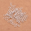 4mm - Silver Plated Open / Split Round Jump rings