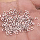 4mm - Silver Plated Open / Split Round Jump rings