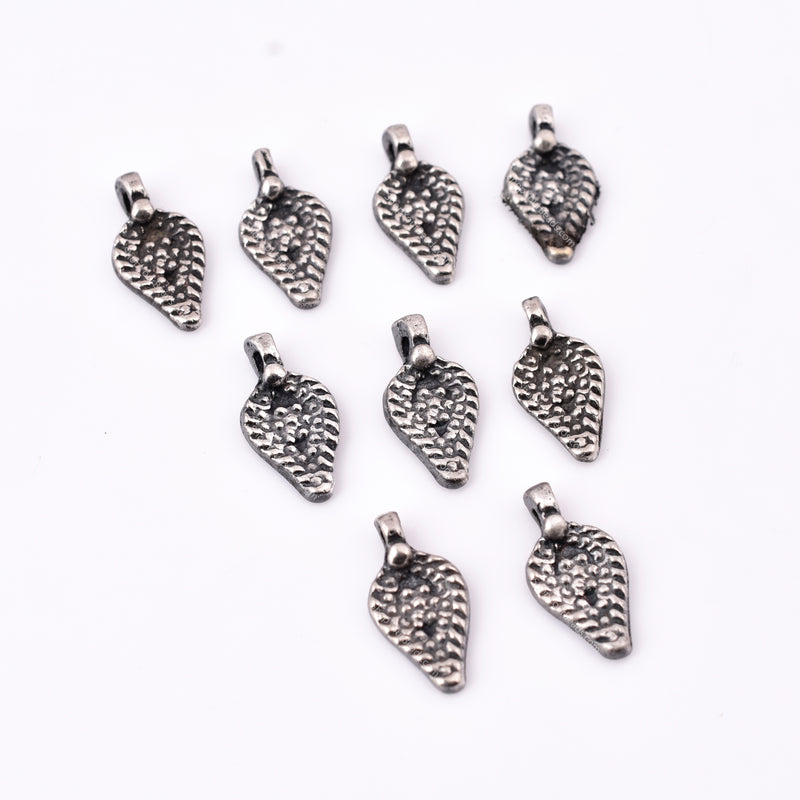 Antique Silver Plated Boho Charms - 18mm