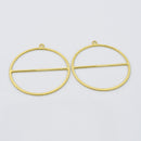 Gold Circle Connector Charms Round Earring Components for jewelry making