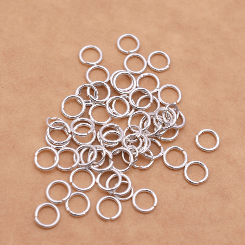 6mm - Silver Plated Open / SplitRound Jump Rings