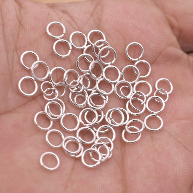 6mm - Silver Plated Open / SplitRound Jump Rings