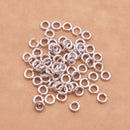 4mm - Silver Plated Open / Split Open Wire Jump Rings